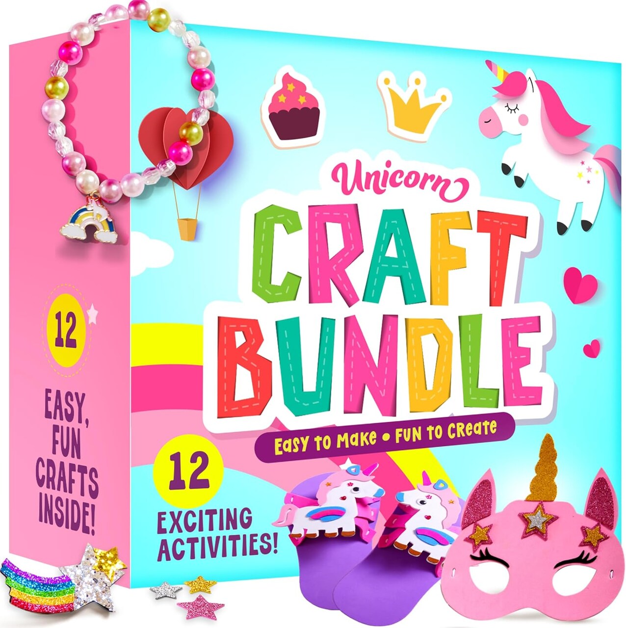 Unicorn Craft Kit for Girls Kids - 12 Projects (Multi-colored) 8 x 2 x 2 inches